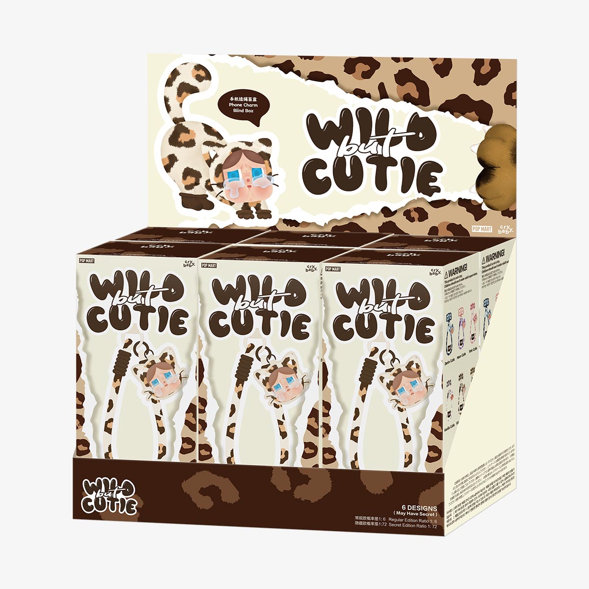 Pop Mart CRYBABY Wild but Cutie Series-Phone Charm (6 Blind Box)