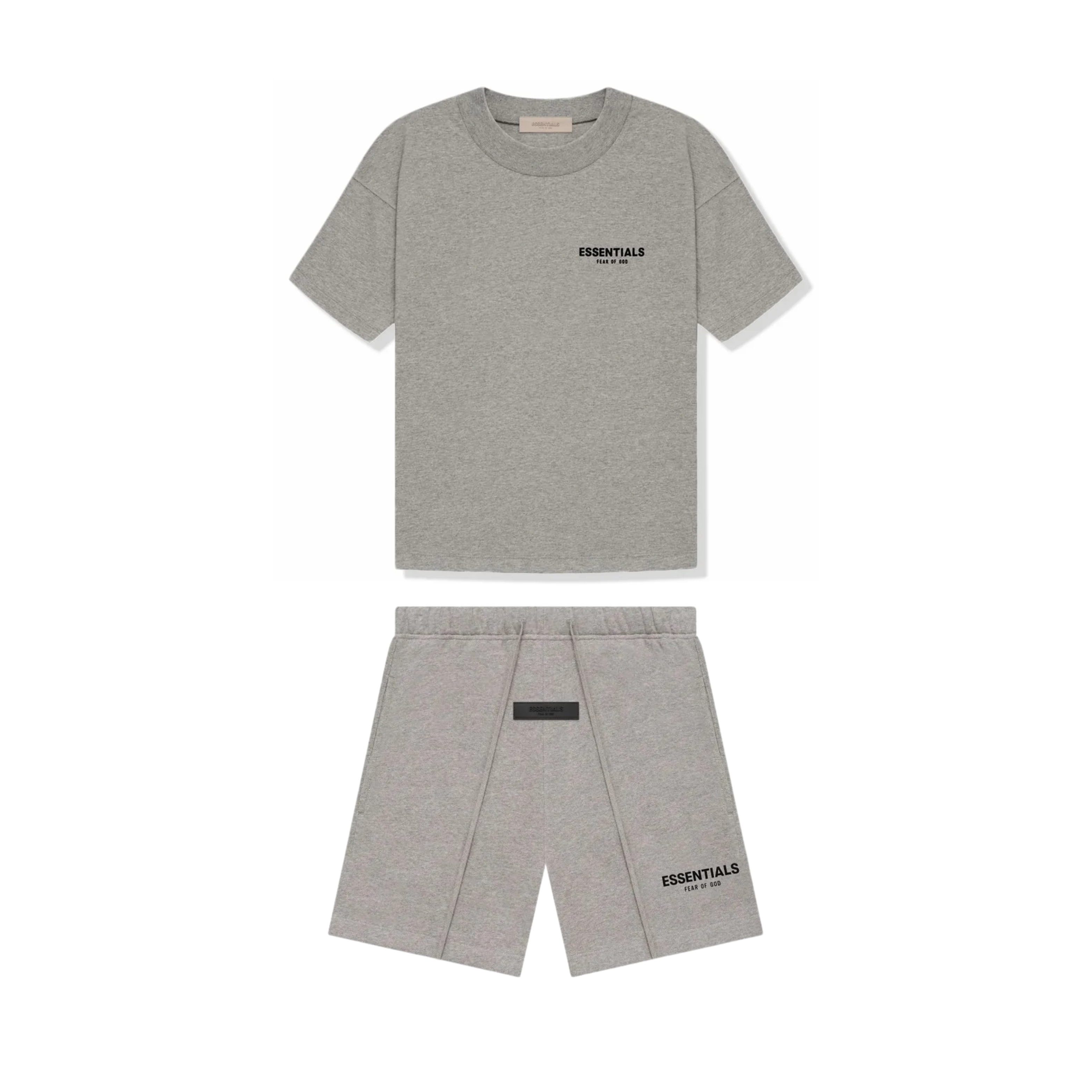 Fear Of God Essentials Bundle Completo Tee + Sweatshorts Dark Oatmeal