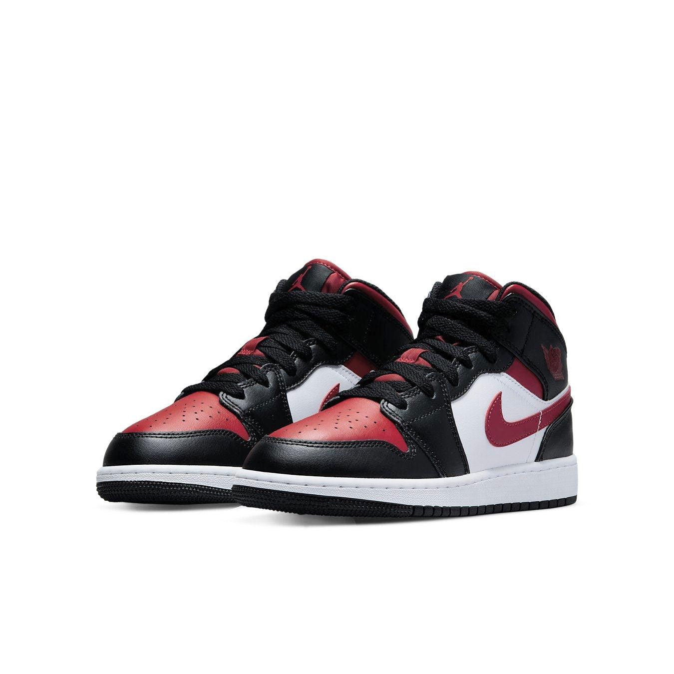 Jordan 1 Mid Black Fire Red - Madonnina Resell